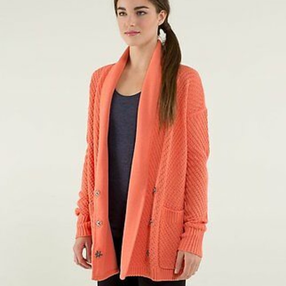 lululemon athletica Post Practice Peach Women's Cardigan Size 6 - Picture 1 of 12